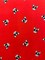 Bright Red Bulldog Print Double Brushed Jersey Knit Fabric By the Yard